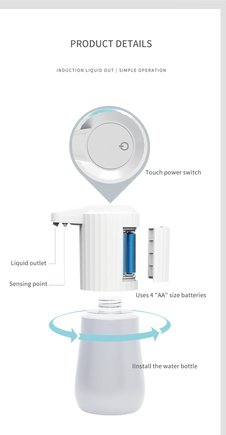 Cross-Border Factory Direct Supply Automatic Hand Washing Machine Smart Home Kitchen Hotel Soap Dispenser Desktop Inductive Soap Dispenser