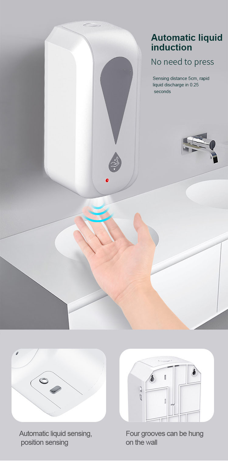 Automatic Induction Sprayer Liquid Dispenser Factory Wall-Mounted Hand Sterilizer Airport Hospital Large Capacity Soap Dispenser
