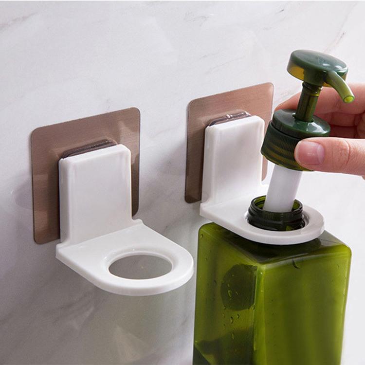 Hotel Hand Sanitizer Bottle Press Bathroom Soap Dispenser Holder Bathroom Brushed Wall Hanging Shower Gel Rack