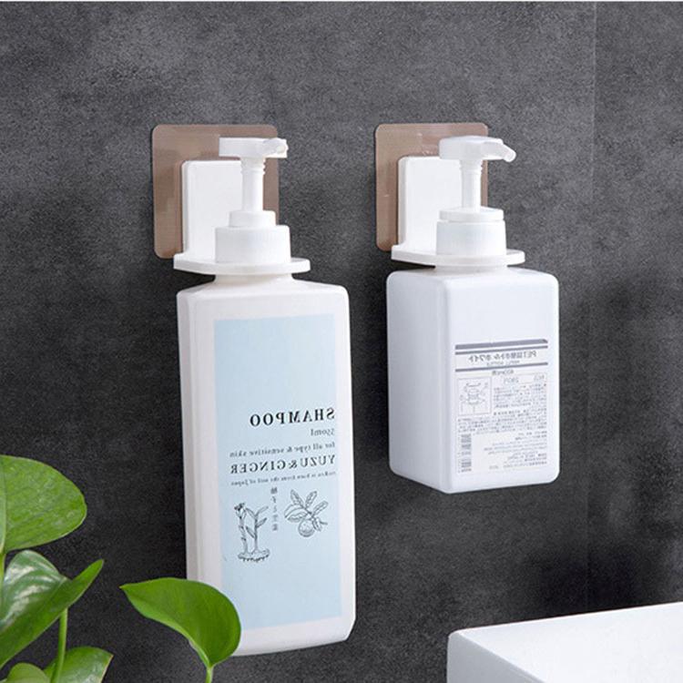 Hotel Hand Sanitizer Bottle Press Bathroom Soap Dispenser Holder Bathroom Brushed Wall Hanging Shower Gel Rack