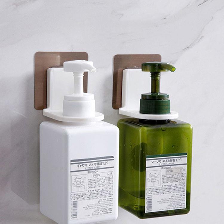 Hotel Hand Sanitizer Bottle Press Bathroom Soap Dispenser Holder Bathroom Brushed Wall Hanging Shower Gel Rack