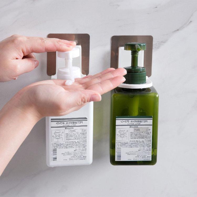 Hotel Hand Sanitizer Bottle Press Bathroom Soap Dispenser Holder Bathroom Brushed Wall Hanging Shower Gel Rack