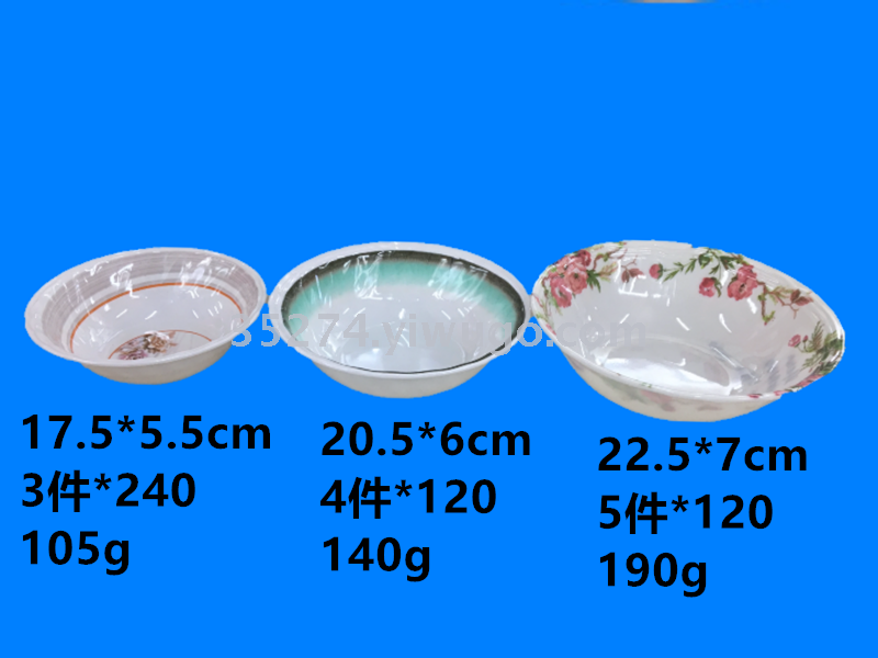 Manufacturers direct amine bowl imitation ceramic decal bowl running rivers and lakes designated hot style can be sold by ton