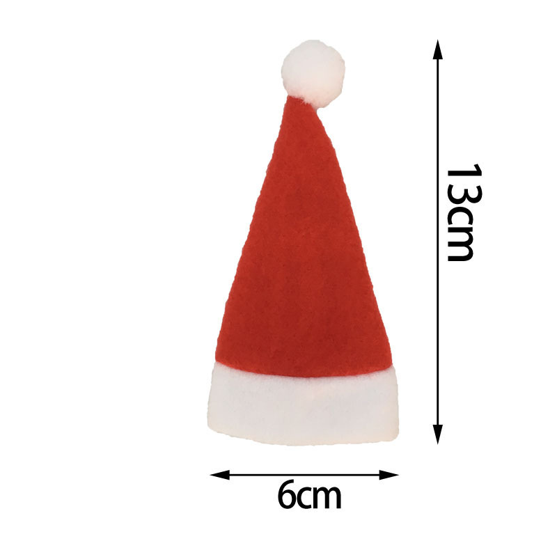 Christmas Wine Bottle Hat Christmas Hat Christmas Hat Knife and Fork Set Party Table Wine Bottle Decoration Decorations