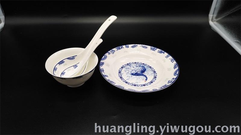 Ceramic tableware porcelain bowl set Jingdezhen China ceramic bowl plate wholesale