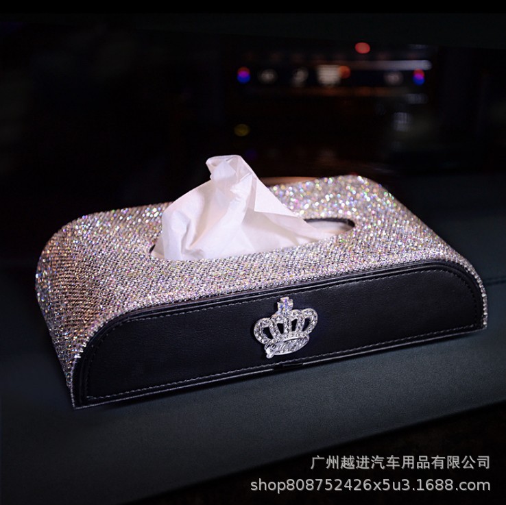 Diamond Crown Car Tissue Box Car Tissue Box Car Tissue Box Seat Tissue Box Car Creative New