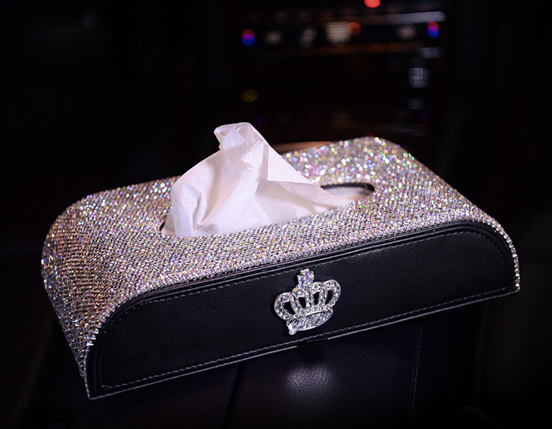 Diamond Crown Car Tissue Box Car Tissue Box Car Tissue Box Seat Tissue Box Car Creative New Diamond Crown Car Tissue Box Car Tissue Box Car Tissue Box Seat Tissue Box Car Creative New