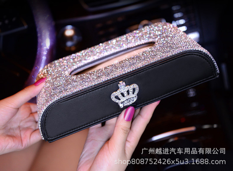 Diamond Crown Car Tissue Box Car Tissue Box Car Tissue Box Seat Tissue Box Car Creative New Diamond Crown Car Tissue Box Car Tissue Box Car Tissue Box Seat Tissue Box Car Creative New