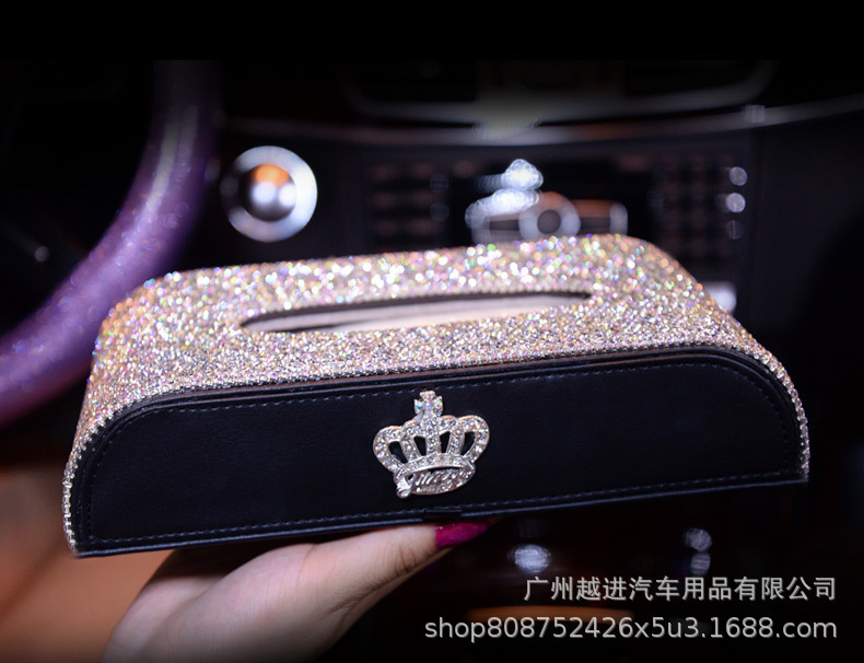 Diamond Crown Car Tissue Box Car Tissue Box Car Tissue Box Seat Tissue Box Car Creative New Diamond Crown Car Tissue Box Car Tissue Box Car Tissue Box Seat Tissue Box Car Creative New