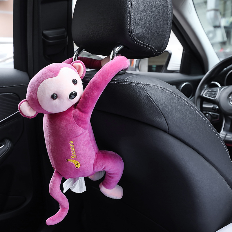 Portable Car Creative Leather Monkey Tissue Box Car for Car Hanging Tissue Dispenser Car Chair Back Tissue Box Portable Car Creative Leather Monkey Tissue Box Car for Car Hanging Tissue Dispenser Car Chair Back Tissue Box