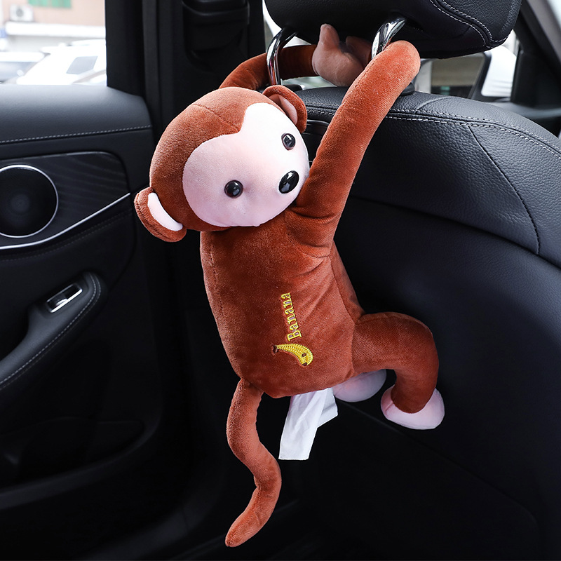 Portable Car Creative Leather Monkey Tissue Box Car for Car Hanging Tissue Dispenser Car Chair Back Tissue Box Portable Car Creative Leather Monkey Tissue Box Car for Car Hanging Tissue Dispenser Car Chair Back Tissue Box