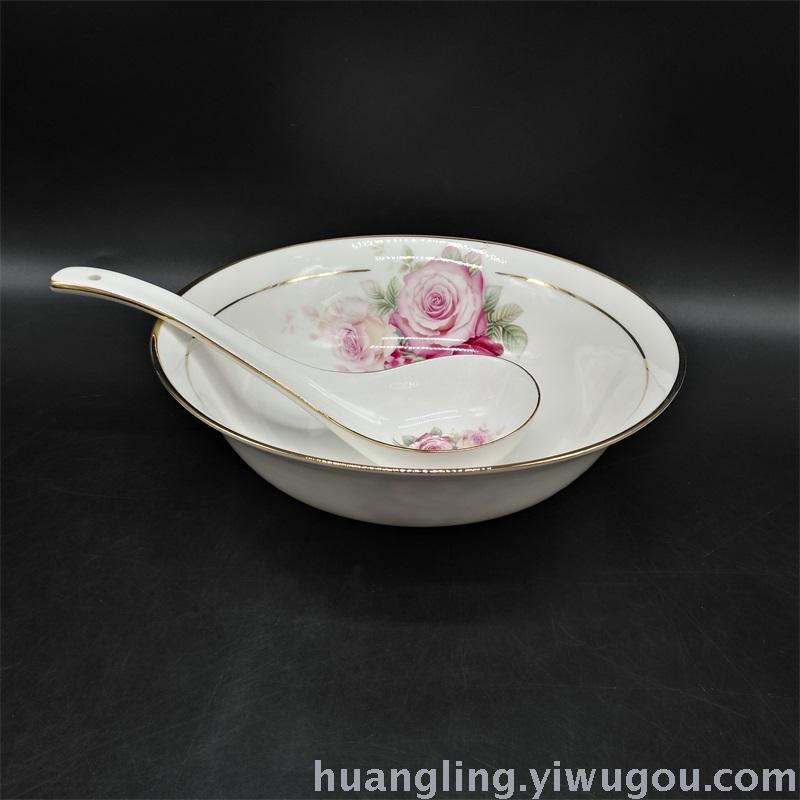 Ceramic tableware porcelain bowl set Jingdezhen China ceramic bowl disc wholesale