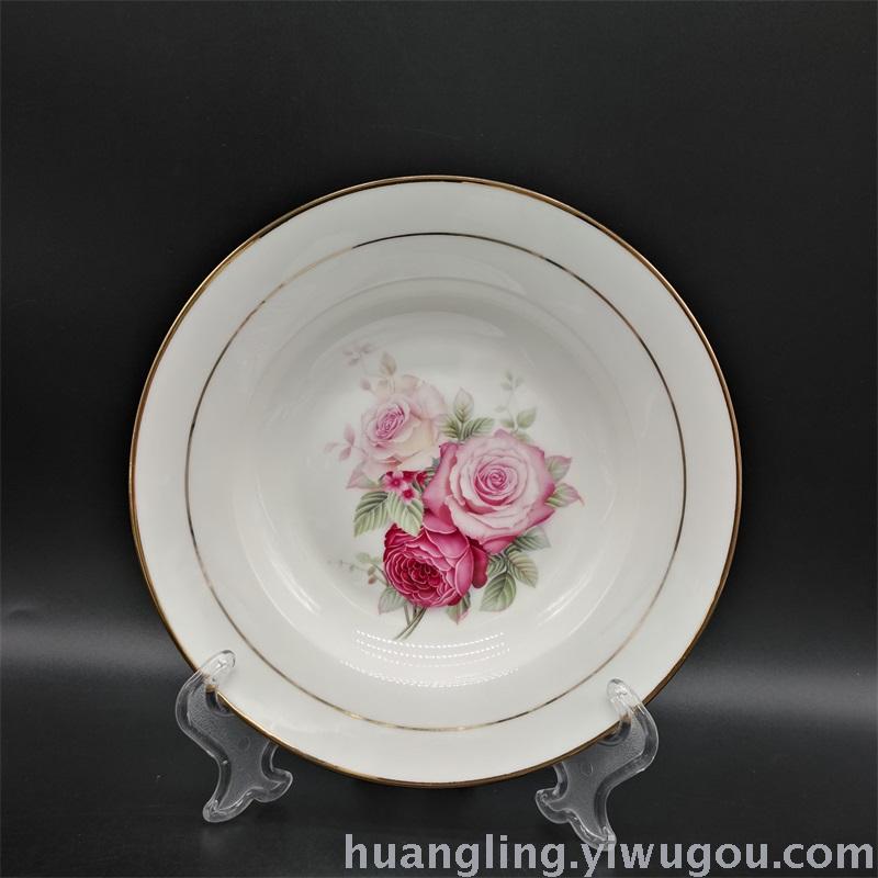 Ceramic tableware porcelain bowl set Jingdezhen China ceramic bowl disc wholesale
