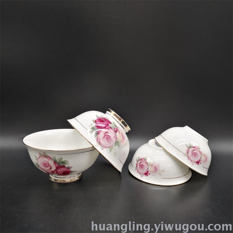 Ceramic tableware porcelain bowl set Jingdezhen China ceramic bowl disc wholesale
