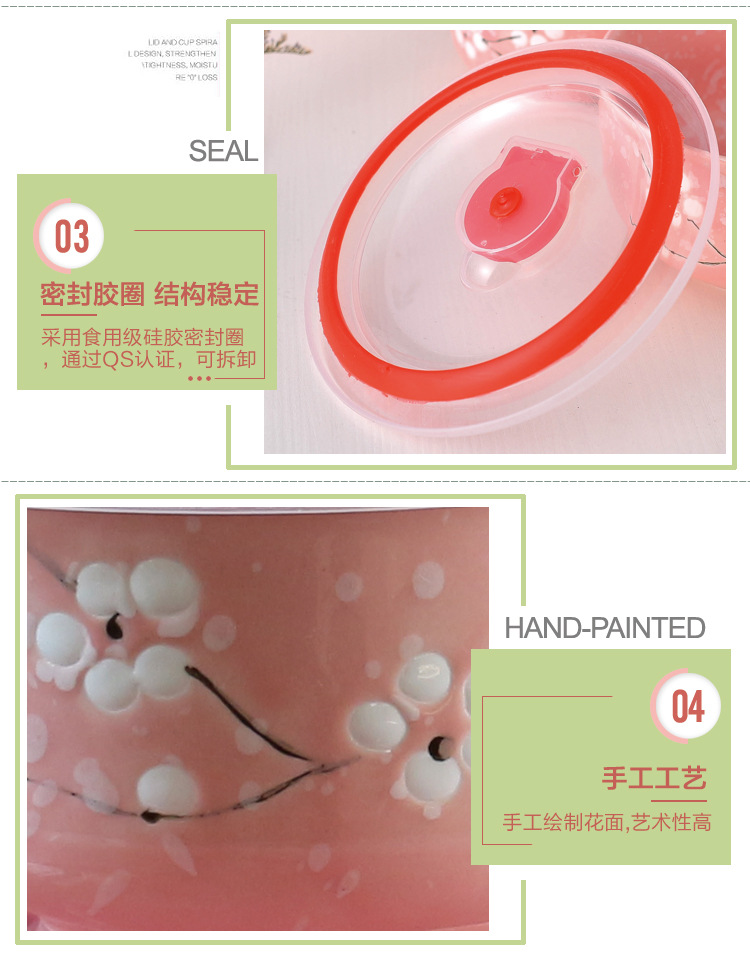 Ceramic Freshness Bowl Three-Piece Microwave Oven Freshness Bowl Gift Box Snowflake Glaze Meeting Sale Gift Wedding Return Set
