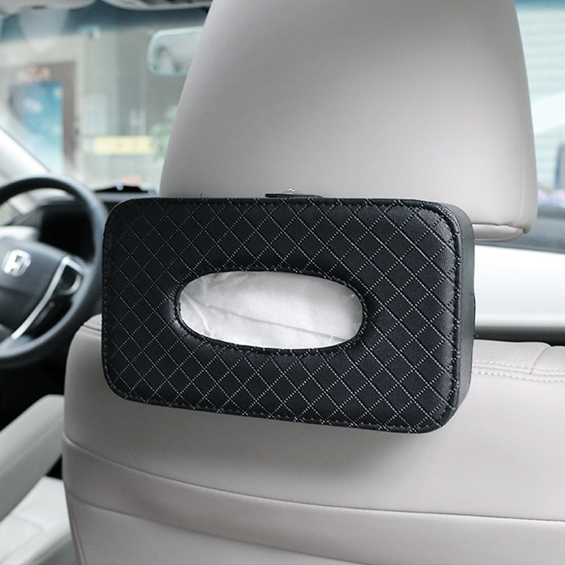 Factory Direct Sales Car Chair Back Strap Tissue Box Car Tissue Bag Car Tissue Box Armrest Box