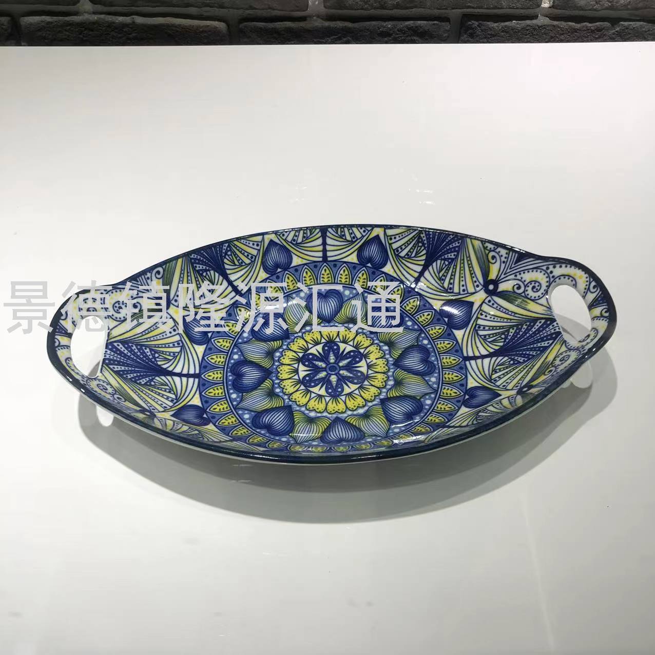 Dinner Plate Ceramic Plate Baking Plate Dim Sum Plate Ceramic Bowl Rice Bowl Rice Bowl Promotion Gift Bowl Jingdezhen