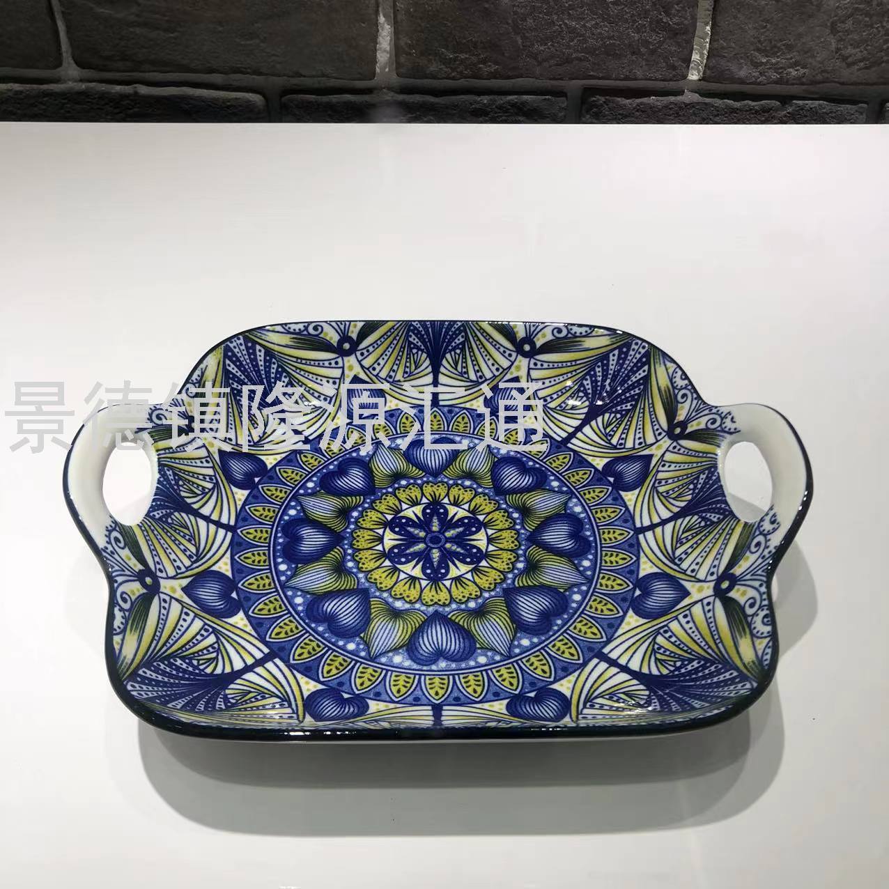 Dinner Plate Ceramic Plate Baking Plate Dim Sum Plate Ceramic Bowl Rice Bowl Rice Bowl Promotion Gift Bowl Jingdezhen