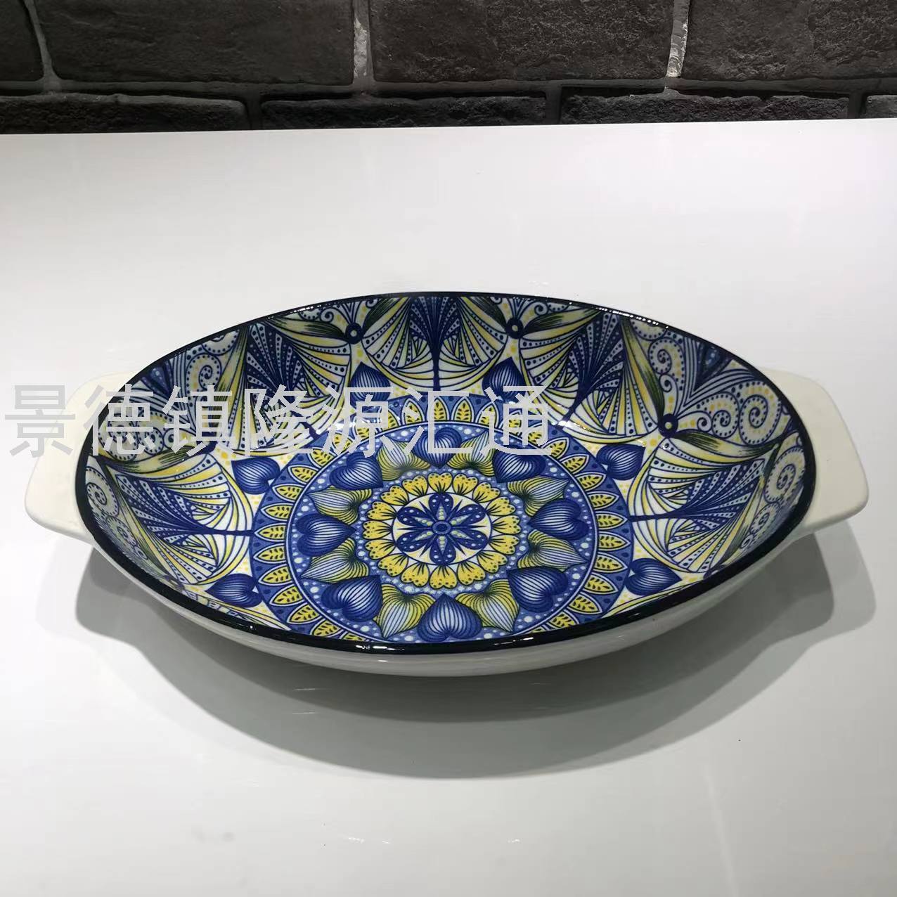 Dinner Plate Ceramic Plate Baking Plate Dim Sum Plate Ceramic Bowl Rice Bowl Rice Bowl Promotion Gift Bowl Jingdezhen