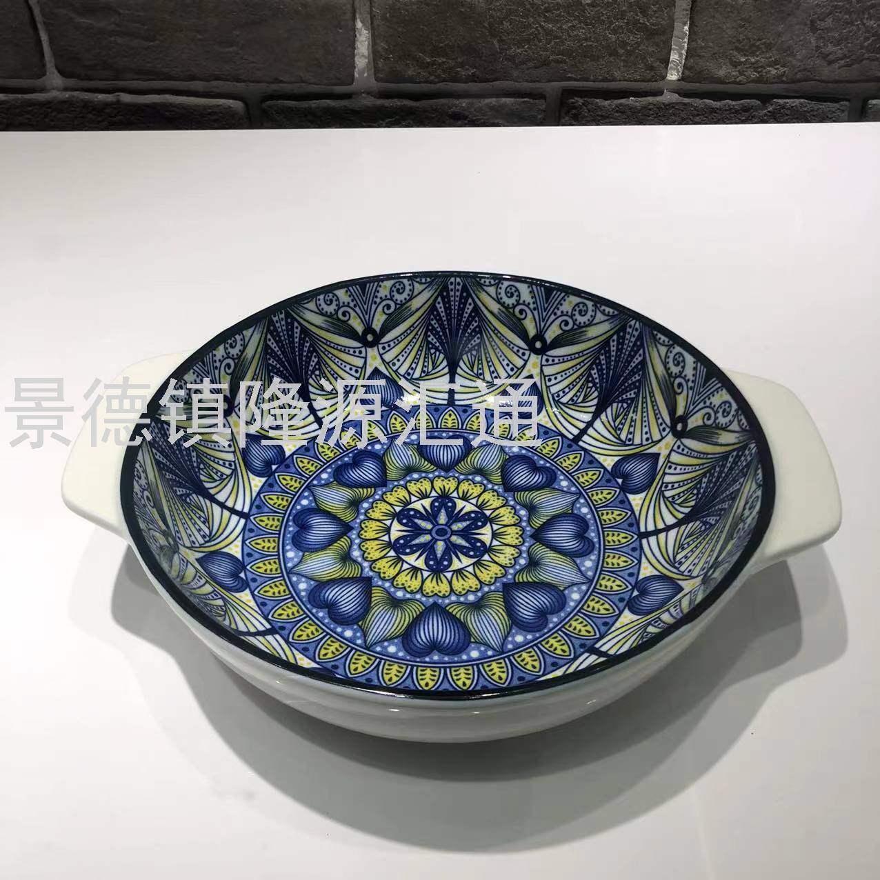 Dinner Plate Ceramic Plate Baking Plate Dim Sum Plate Ceramic Bowl Rice Bowl Rice Bowl Promotion Gift Bowl Jingdezhen