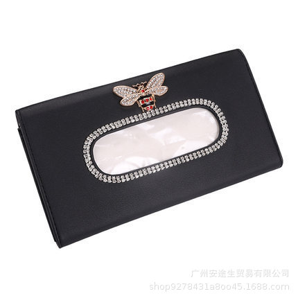 Diamond Swan Car Sunshade Tissue Box Tissue Box for Car Camellia Hanging Crown Tissue Box Daisy