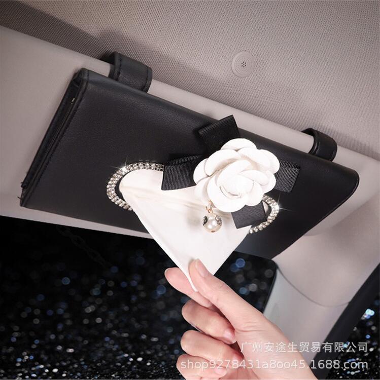 Diamond Swan Car Sunshade Tissue Box Tissue Box for Car Camellia Hanging Crown Tissue Box Daisy Diamond Swan Car Sunshade Tissue Box Tissue Box for Car Camellia Hanging Crown Tissue Box Daisy
