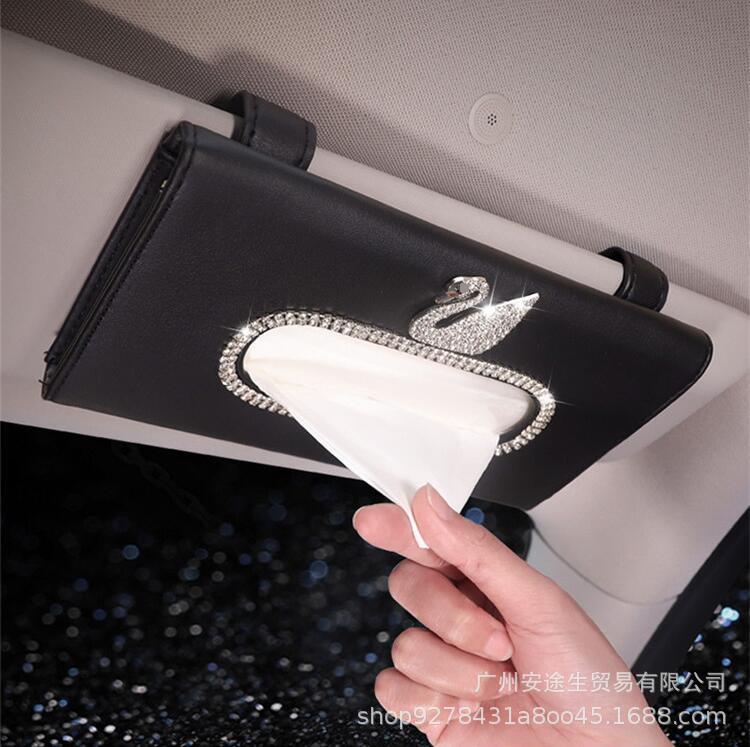 Diamond Swan Car Sunshade Tissue Box Tissue Box for Car Camellia Hanging Crown Tissue Box Daisy Diamond Swan Car Sunshade Tissue Box Tissue Box for Car Camellia Hanging Crown Tissue Box Daisy