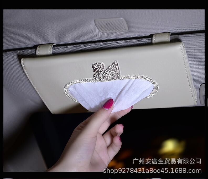Diamond Swan Car Sunshade Tissue Box Tissue Box for Car Camellia Hanging Crown Tissue Box Daisy Diamond Swan Car Sunshade Tissue Box Tissue Box for Car Camellia Hanging Crown Tissue Box Daisy