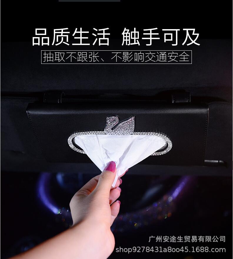 Diamond Swan Car Sunshade Tissue Box Tissue Box for Car Camellia Hanging Crown Tissue Box Daisy Diamond Swan Car Sunshade Tissue Box Tissue Box for Car Camellia Hanging Crown Tissue Box Daisy
