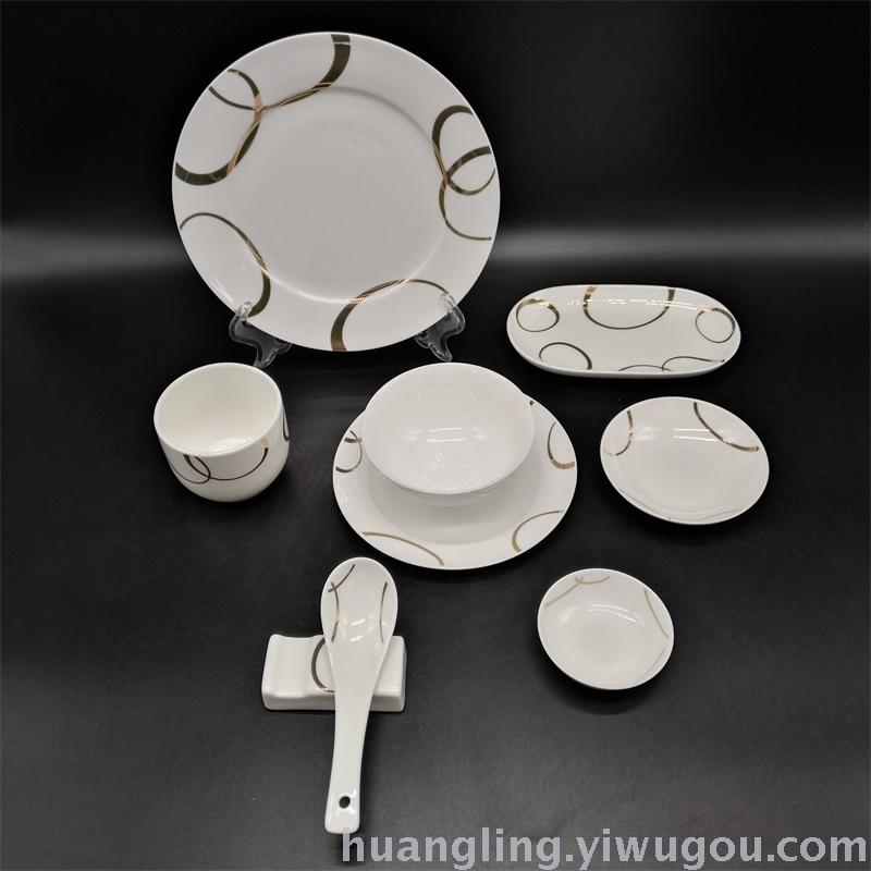 Tableware Set Bowl Hotel Ceramic Restaurant Bowl Jingdezhen Ceramics