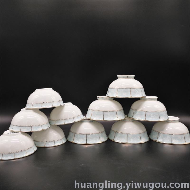Tableware Set Bowl Hotel Ceramic Restaurant Bowl Jingdezhen Ceramics