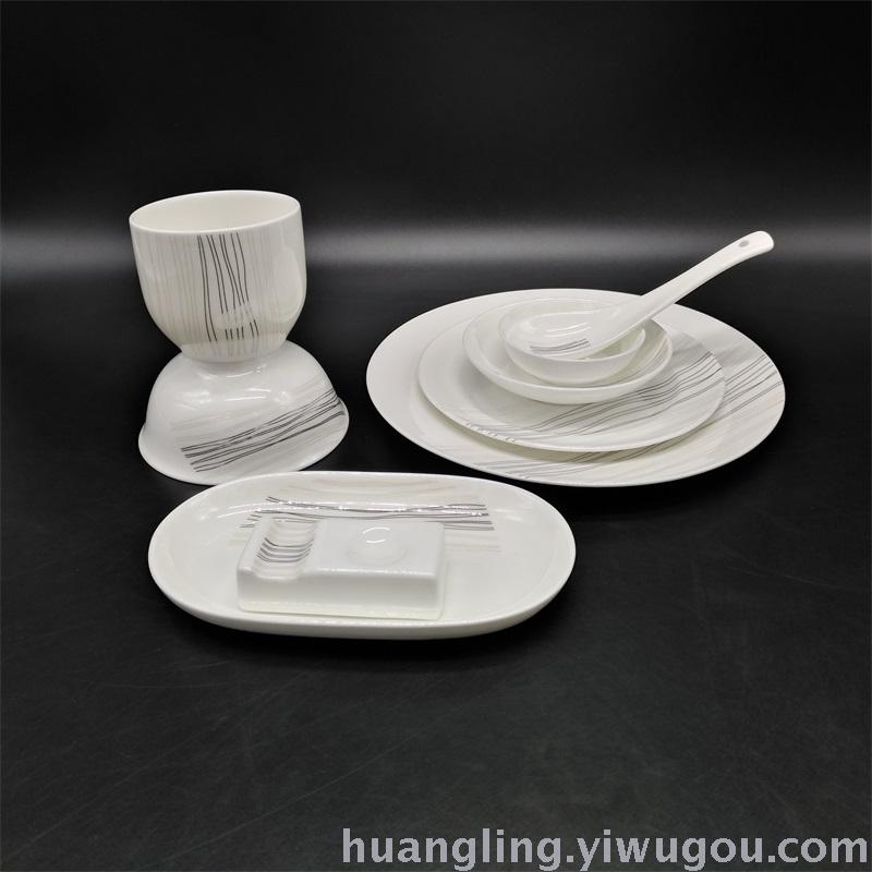 Tableware Set Bowl Hotel Ceramic Restaurant Bowl Jingdezhen Ceramics