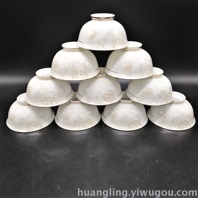 Tableware Set Bowl Hotel Ceramic Restaurant Bowl Jingdezhen Ceramics