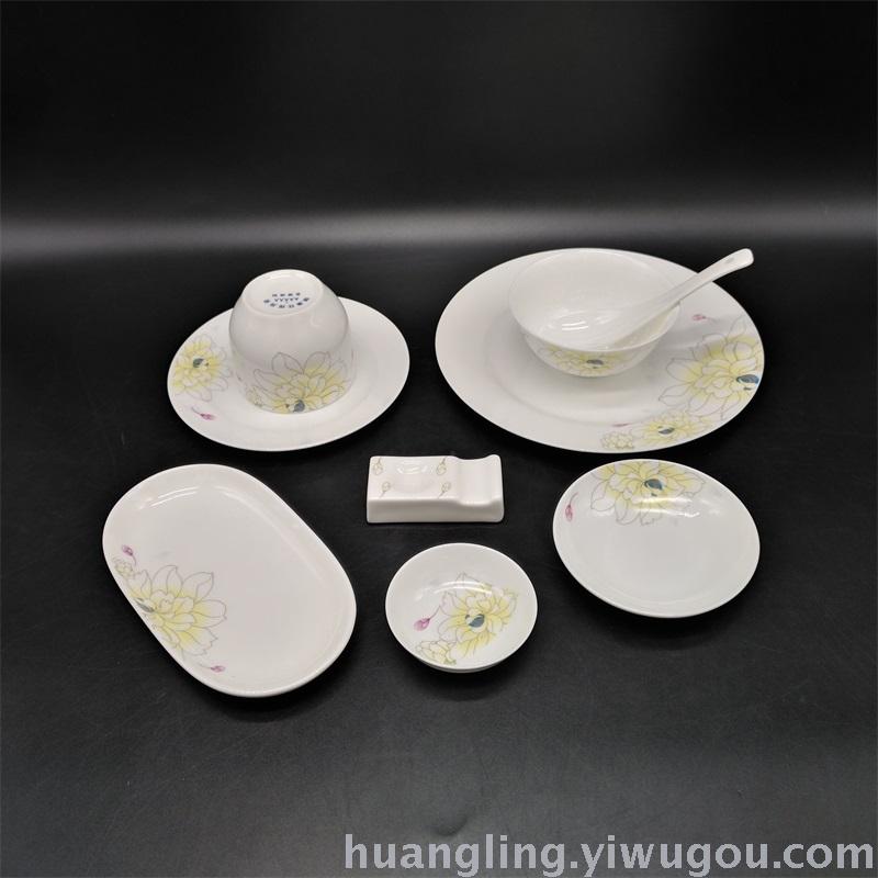 Tableware Set Bowl Hotel Ceramic Restaurant Bowl Jingdezhen Ceramics