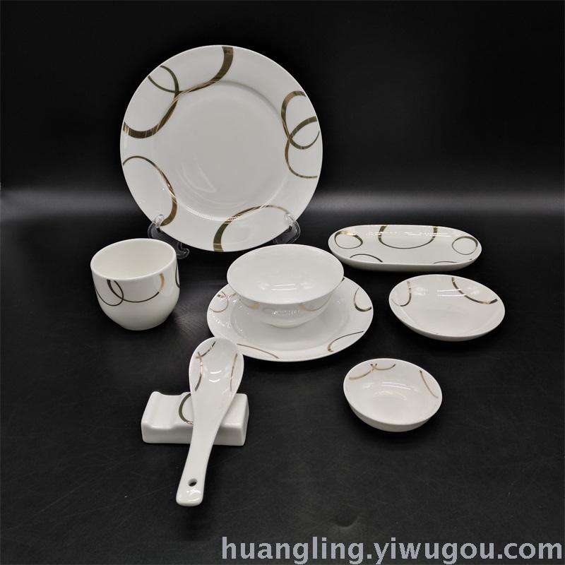 Tableware Set Bowl Hotel Ceramic Restaurant Bowl Jingdezhen Ceramics