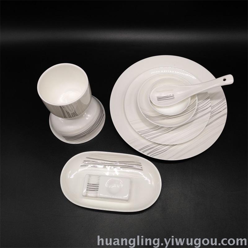 Tableware Set Bowl Hotel Ceramic Restaurant Bowl Jingdezhen Ceramics