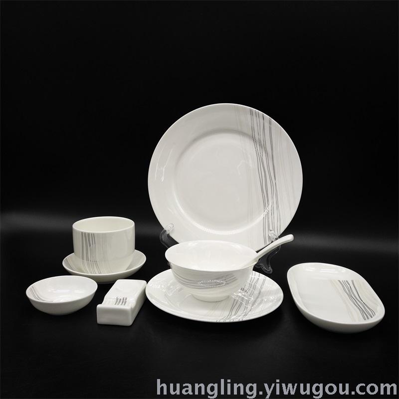 Tableware Set Bowl Hotel Ceramic Restaurant Bowl Jingdezhen Ceramics