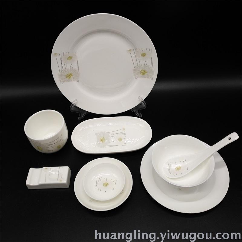 Tableware Set Bowl Hotel Ceramic Restaurant Bowl Jingdezhen Ceramics