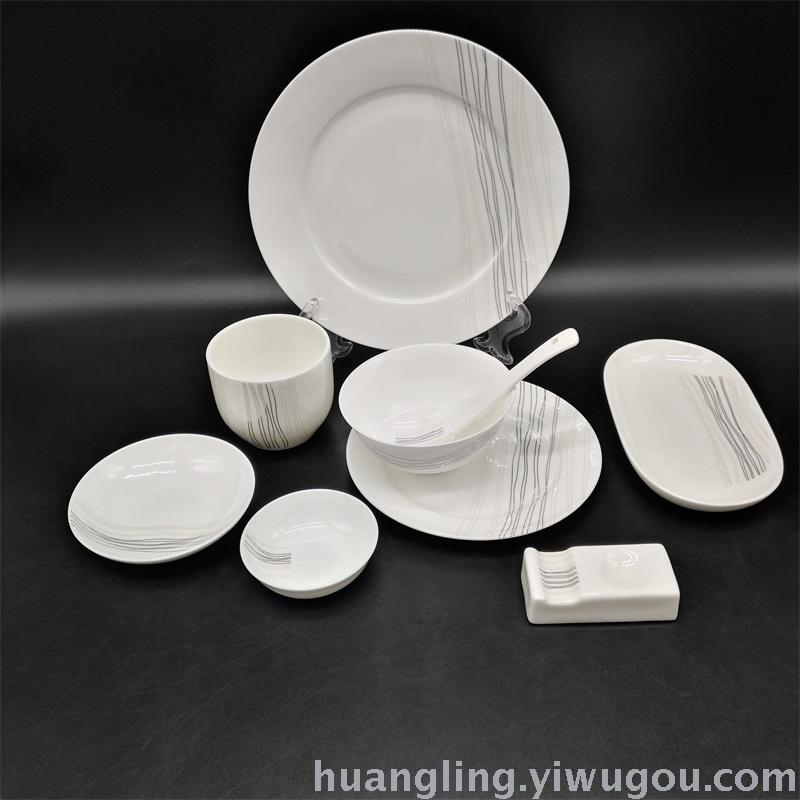 Tableware Set Bowl Hotel Ceramic Restaurant Bowl Jingdezhen Ceramics