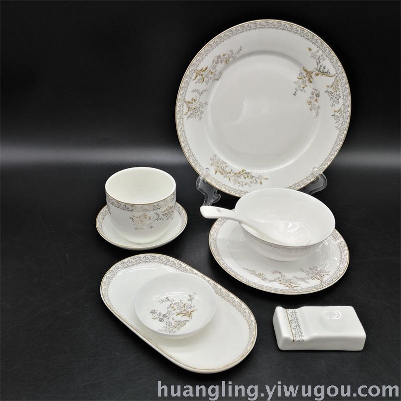 Tableware Set Bowl Hotel Ceramic Restaurant Bowl Jingdezhen Ceramics