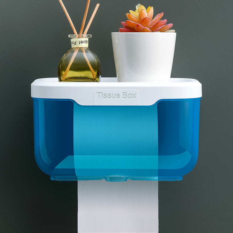 Toilet Tissue Box Waterproof Punch-Free Toilet Paper Toilet Hand Carton Toilet Paper Rack Creative Toilet Paper Box