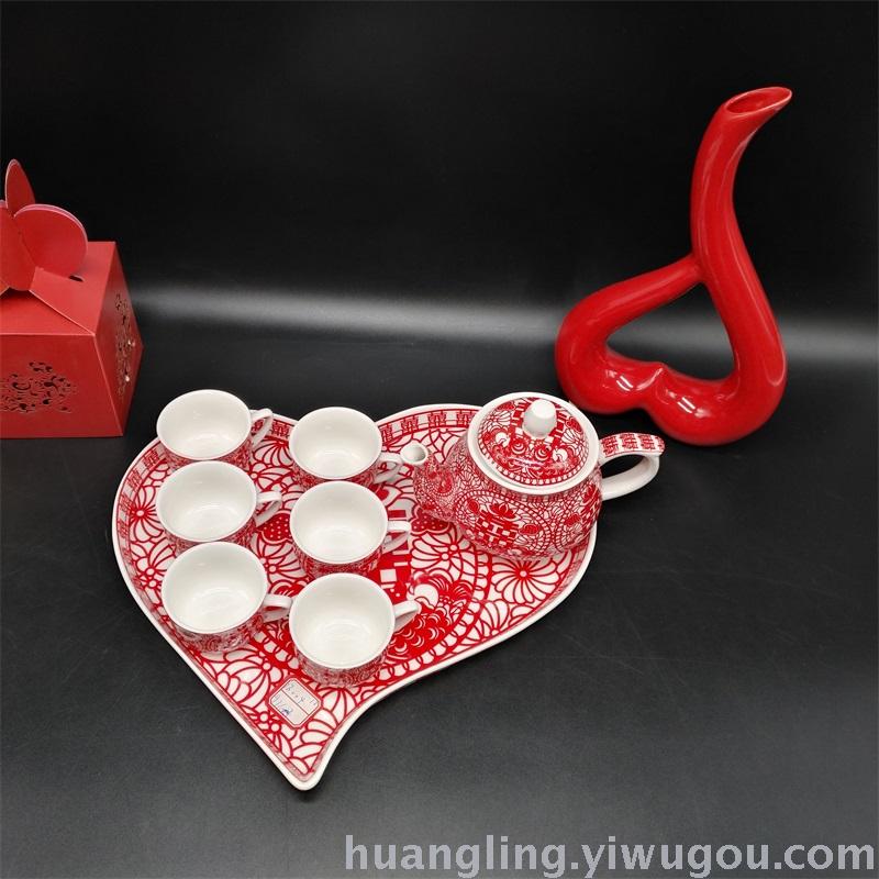 Wedding gifts red bowl bowl ceramic bowl bowl