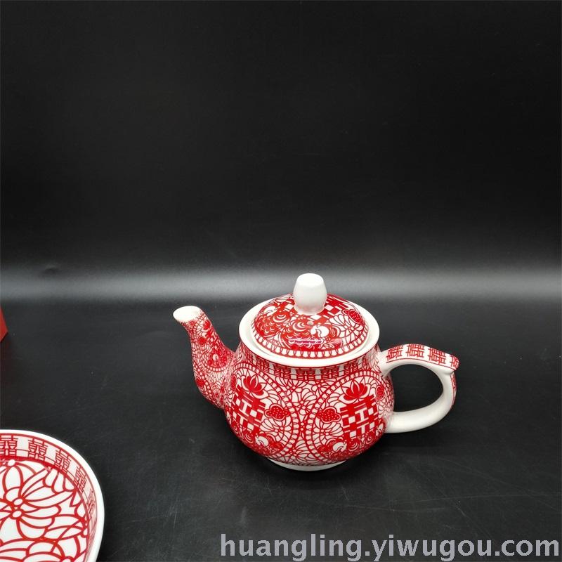 Wedding gifts red bowl bowl ceramic bowl bowl