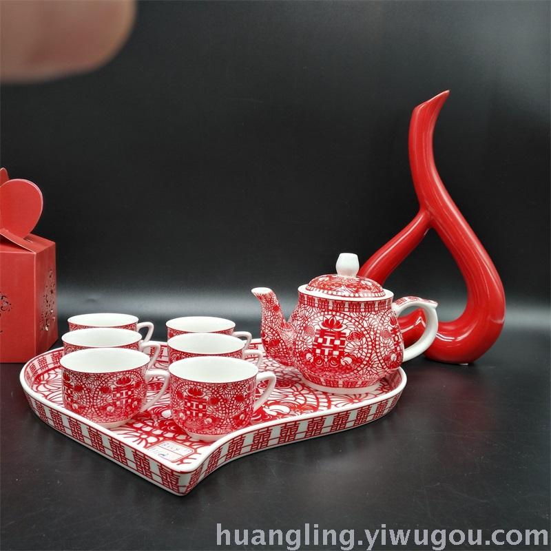 Wedding gifts red bowl bowl ceramic bowl bowl