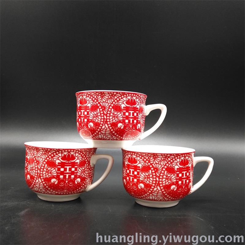 Wedding gifts red bowl bowl ceramic bowl bowl