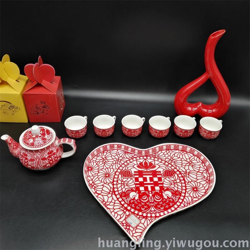 Wedding gifts red bowl bowl ceramic bowl bowl