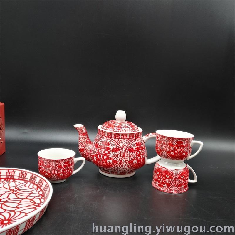 Wedding gifts red bowl bowl ceramic bowl bowl