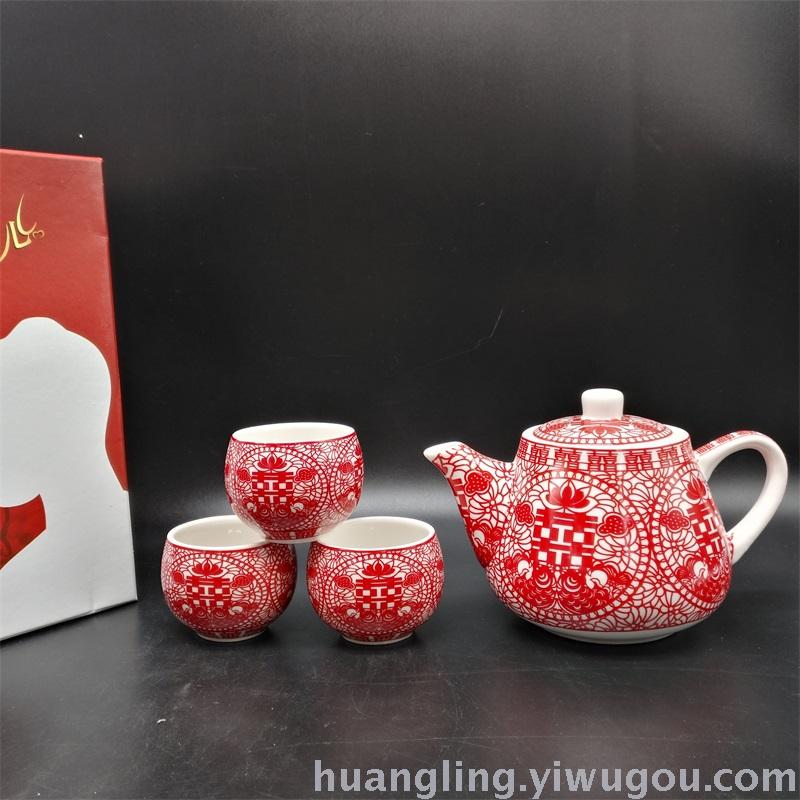 Wedding gifts red bowl bowl ceramic bowl bowl