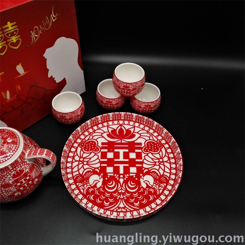 Wedding gifts red bowl bowl ceramic bowl bowl