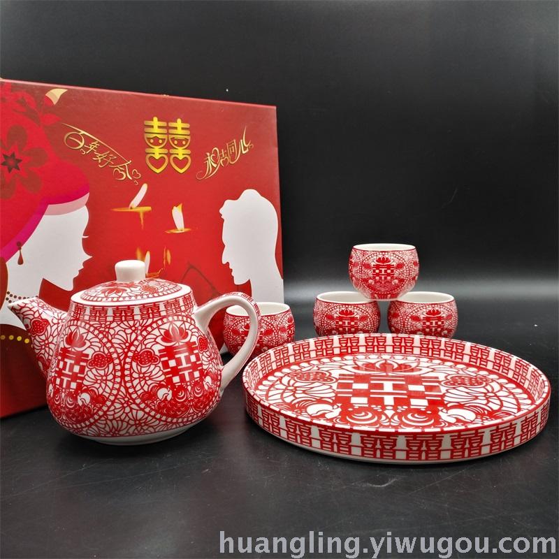 Wedding gifts red bowl bowl ceramic bowl bowl